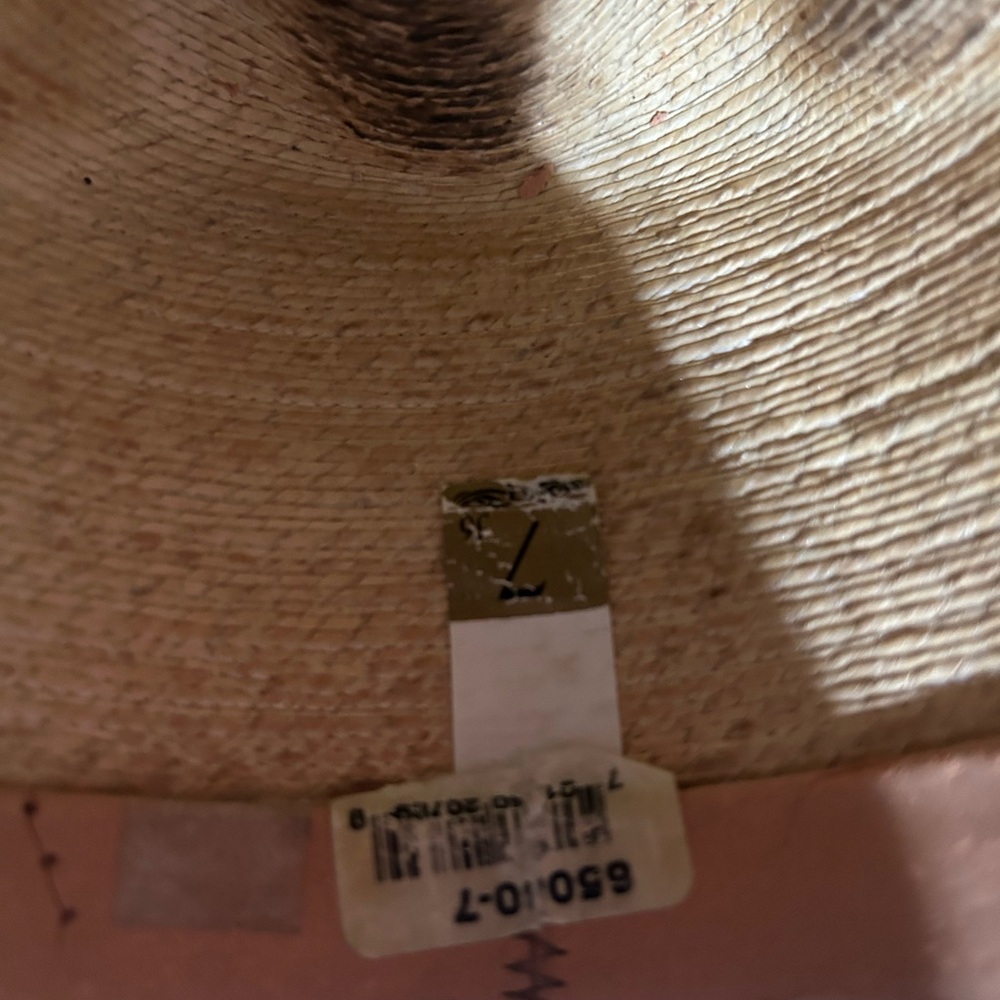 Straw Sun Hat with Pink Trim